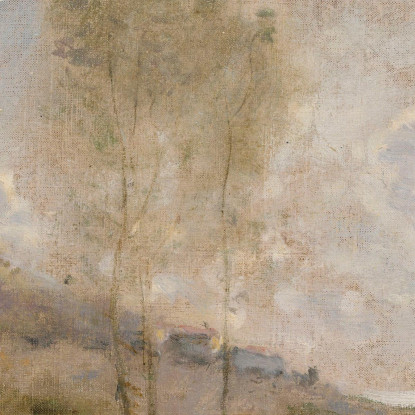 Paesaggio Autunnale Vicino Ad Una Costa Con Due Figure Jean-Baptiste-Camille Corot jbc193 quadro stampato su tela