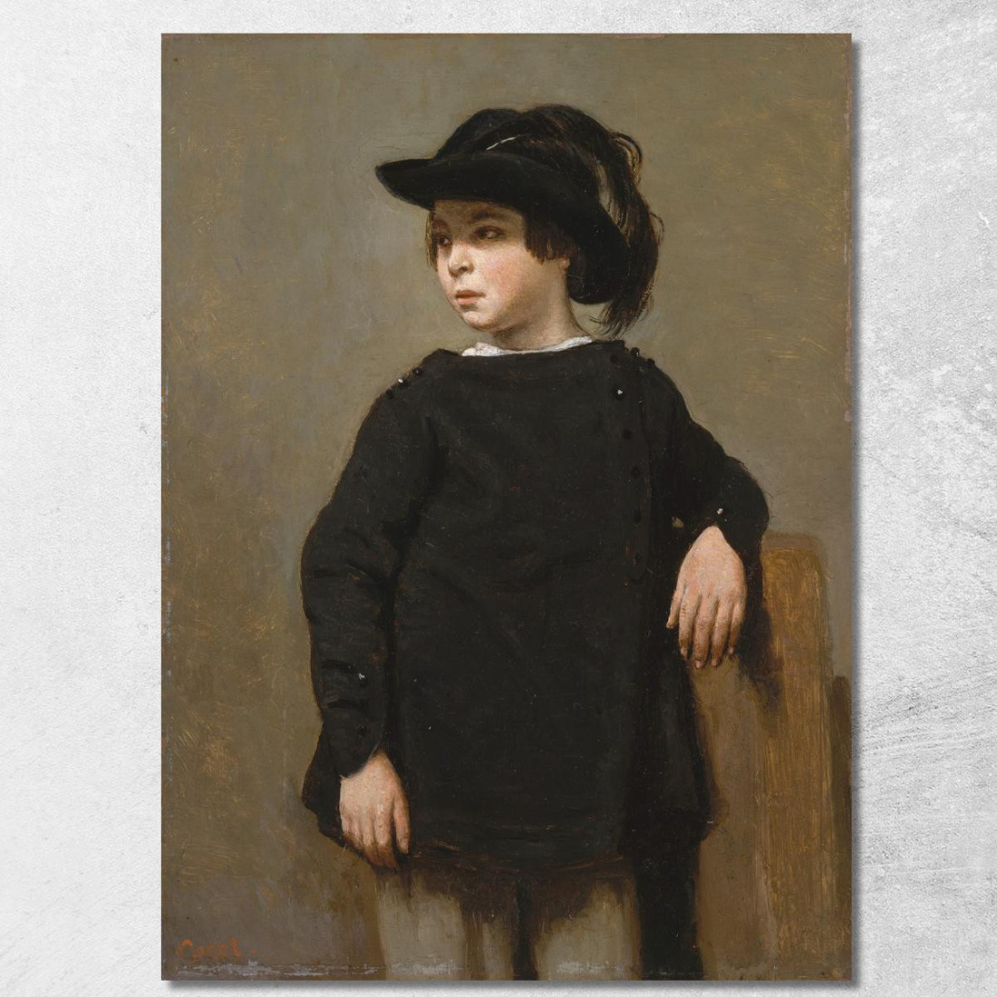 Ritratto Di Un Bambino Jean-Baptiste-Camille Corot jbc201 quadro stampato su tela