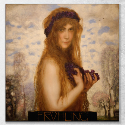 La Primavera Franz von Stuck fvs96 quadro stampato su tela