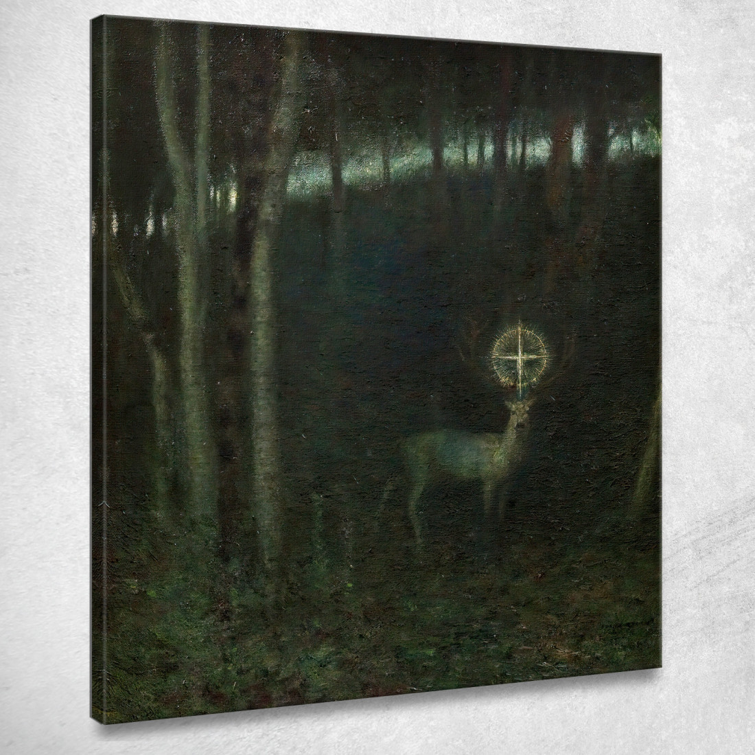 La Visione Di Sant'Uberto Franz von Stuck fvs97 quadro stampato su tela La Visione Di Sant'Uberto Franz von Stuck fvs97 quadro stampato su tela