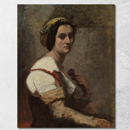 Sibilla Jean-Baptiste-Camille Corot jbc225 quadro stampato su tela