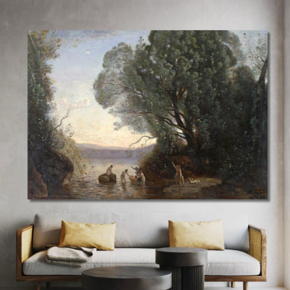 Il Bagno Di Diana Jean-Baptiste-Camille Corot jbc239 quadro stampato su tela