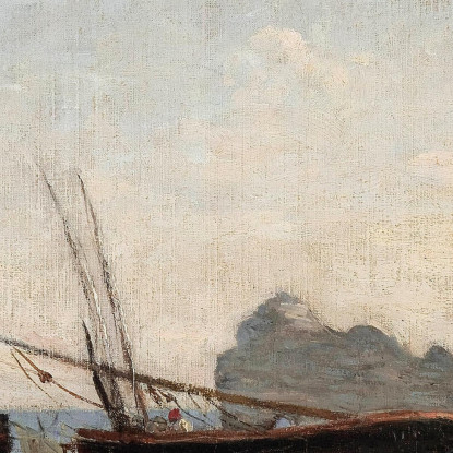 La Spiaggia Di Étretat Jean-Baptiste-Camille Corot jbc241 quadro stampato su tela