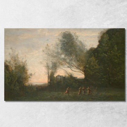 La Danza Delle Ninfe Jean-Baptiste-Camille Corot jbc245 quadro stampato su tela