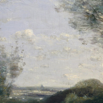 I Dintorni Di Parigi Jean-Baptiste-Camille Corot jbc248 quadro stampato su tela