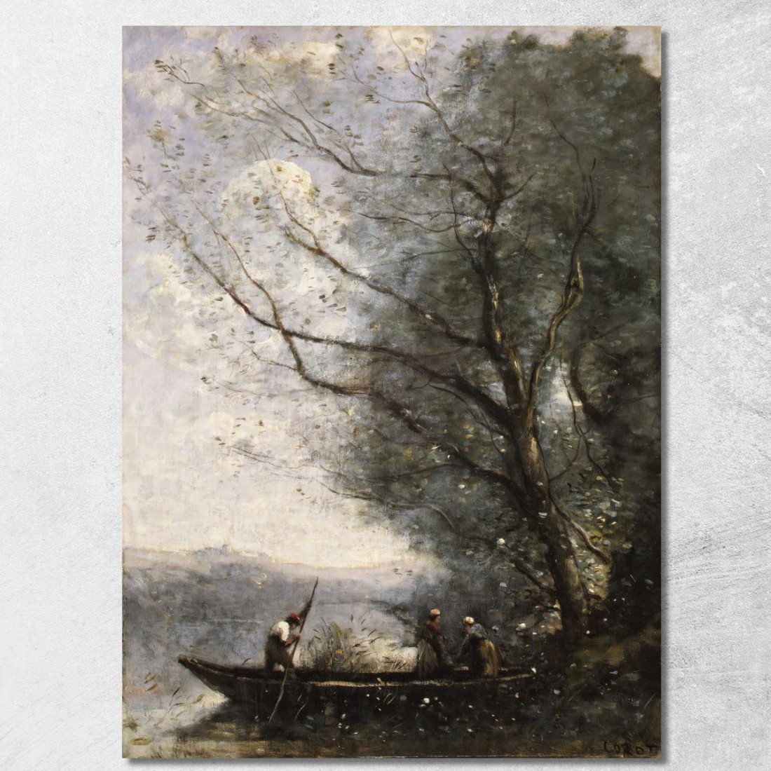 Il Traghettatore Jean-Baptiste-Camille Corot jbc249 quadro stampato su tela Il Traghettatore Jean-Baptiste-Camille Corot jbc249 quadro stampato su tela