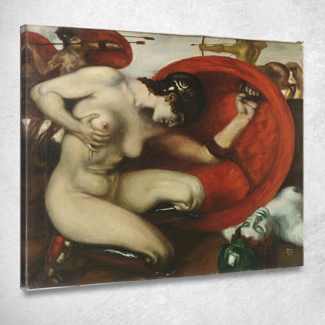 Amazzone Ferita Franz von Stuck fvs102 quadro stampato su tela Amazzone Ferita Franz von Stuck fvs102 quadro stampato su tela