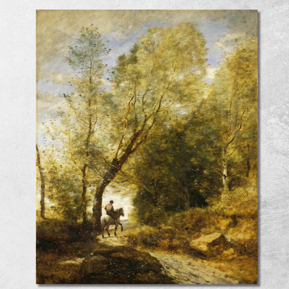 La Foresta Di Coubron Jean-Baptiste-Camille Corot jbc251 quadro stampato su tela