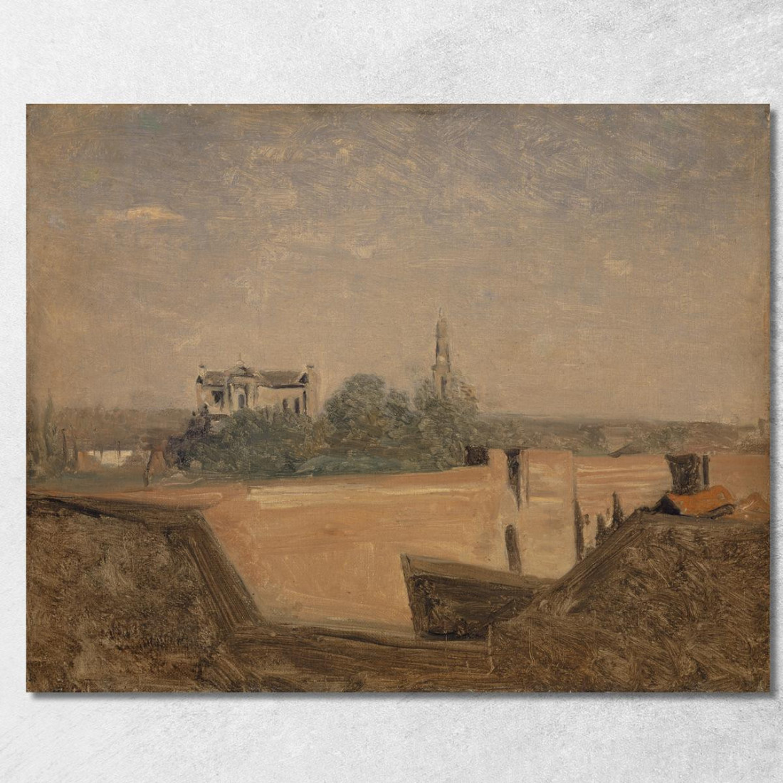 I Bastioni Di Arras Jean-Baptiste-Camille Corot jbc262 quadro stampato su tela