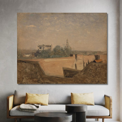 I Bastioni Di Arras Jean-Baptiste-Camille Corot jbc262 quadro stampato su tela