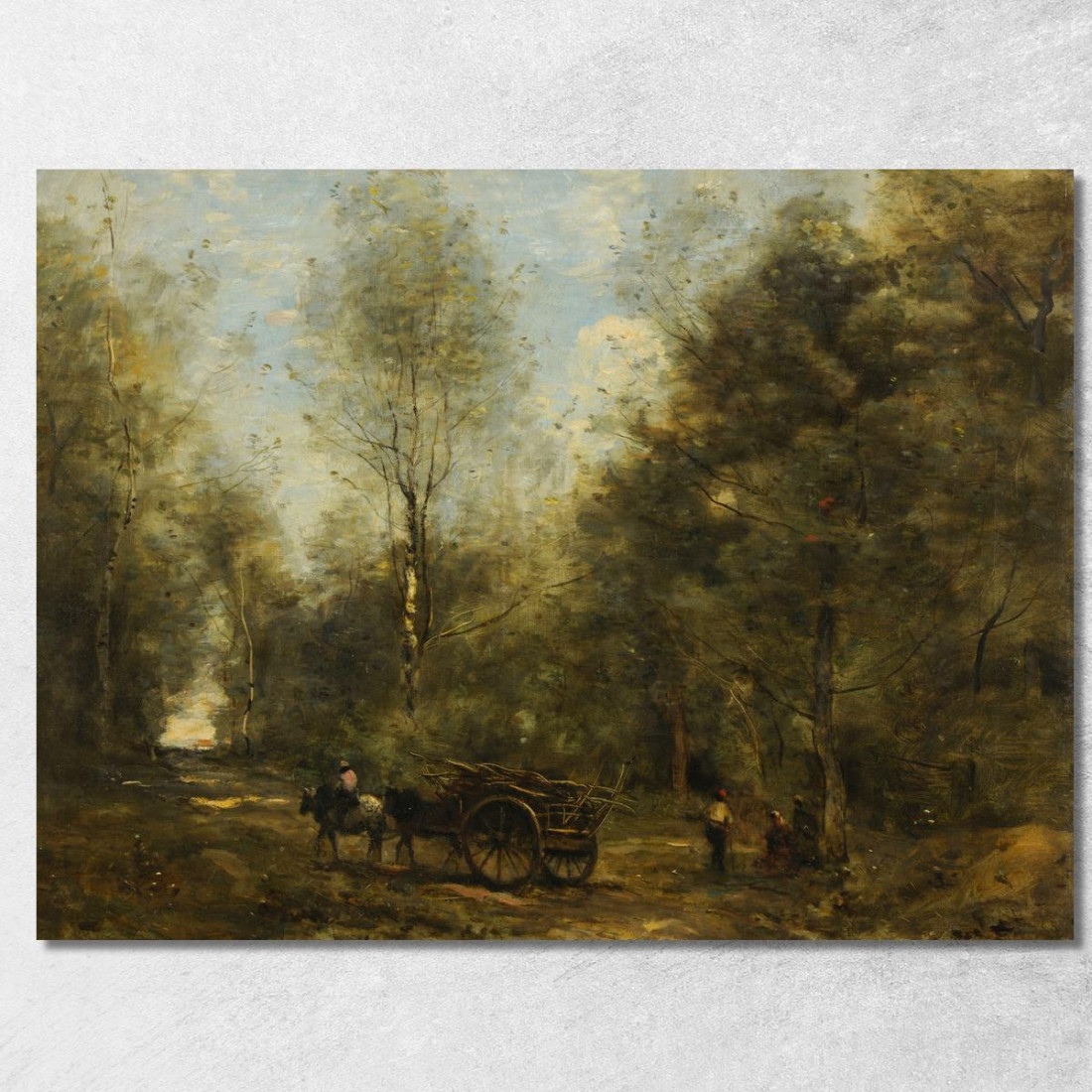 Un Vicolo Nel Bosco Di Wagnonville Jean-Baptiste-Camille Corot jbc282 quadro stampato su tela