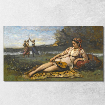 Giovani Donne Di Sparta Jean-Baptiste-Camille Corot jbc316 quadro stampato su tela