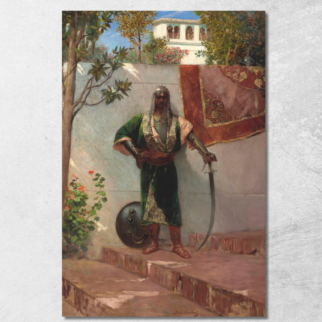 Un Giannizzero Jean-Joseph-Benjamin Constant jjb1 quadro stampato su tela Un Giannizzero Jean-Joseph-Benjamin Constant jjb1 quadro stampato su tela