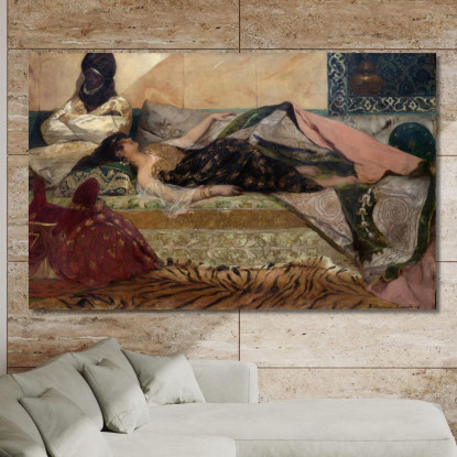 Odalisca 2 Jean-Joseph-Benjamin Constant jjb14 quadro stampato su tela