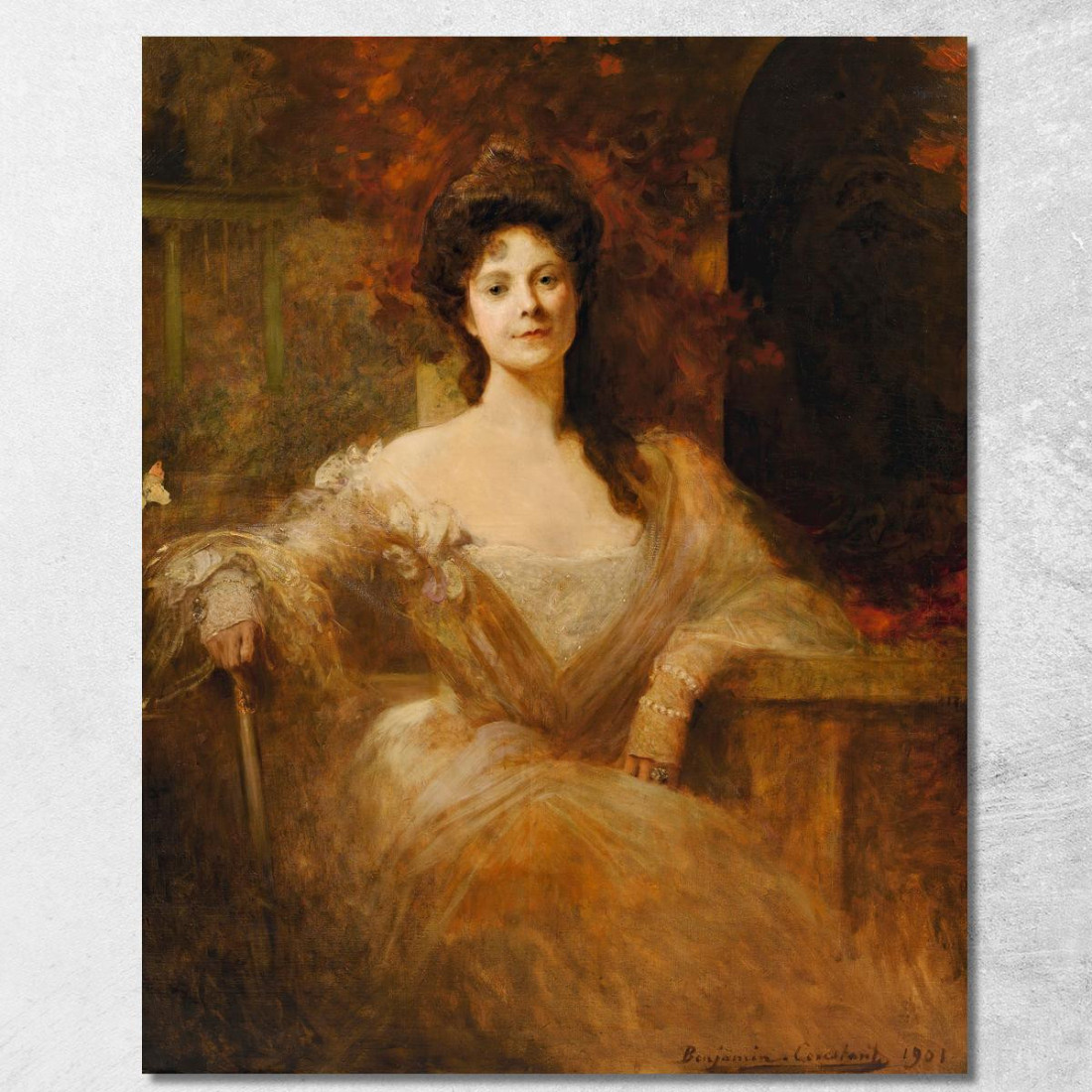 Ritratto Di Una Signora Elegante Jean-Joseph-Benjamin Constant jjb17 quadro stampato su tela