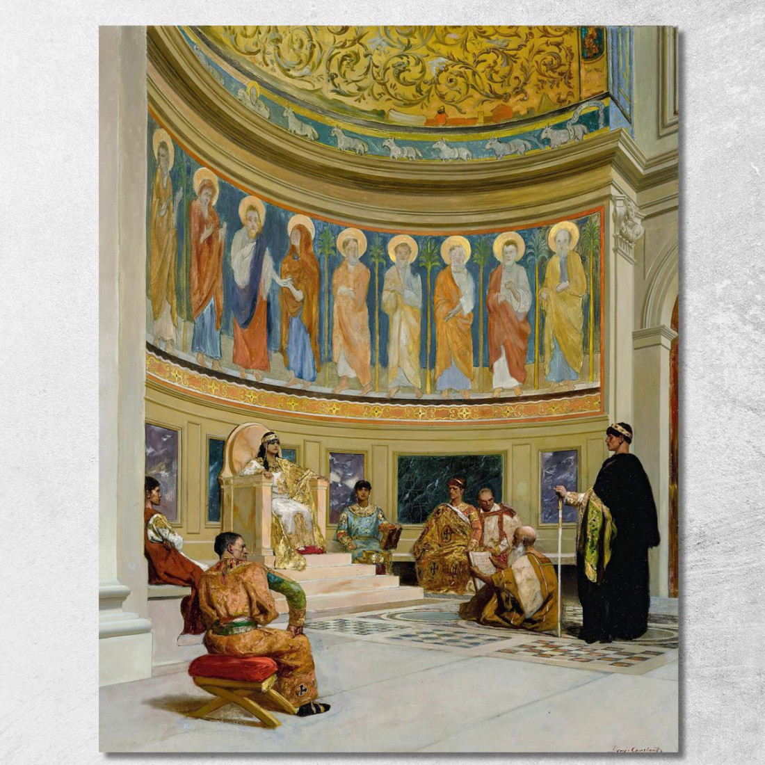 San Giovanni Crisostomo Esiliato Dall'Imperatrice Eudossia Jean-Joseph-Benjamin Constant jjb19 quadro stampato su tela San Giovanni Crisostomo Esiliato Dall'Imperatrice Eudossia Jean-Joseph-Benjamin Constant jjb19 quadro stampato su tela