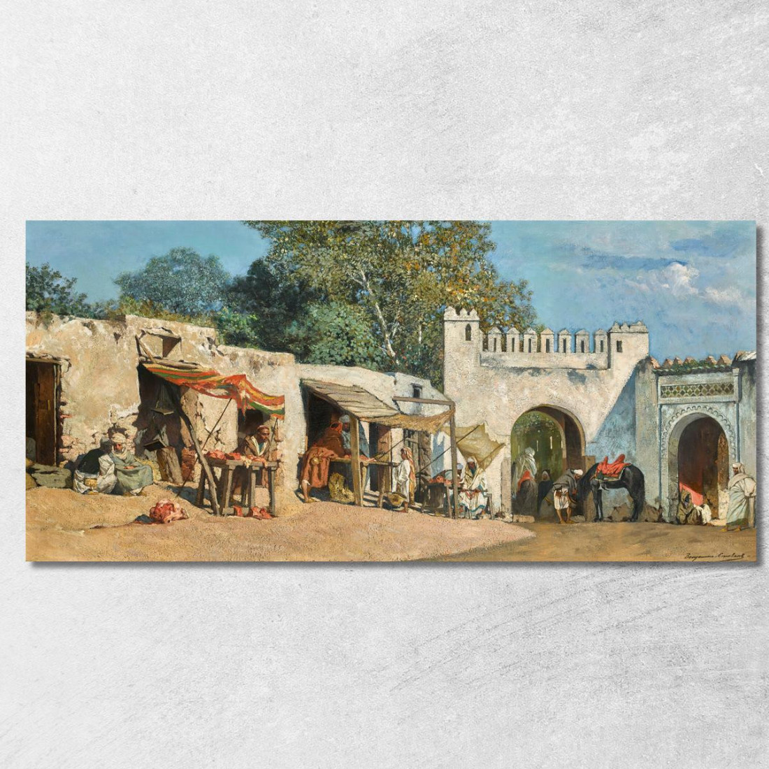 La Porta Bab El Fahs Tangeri Jean-Joseph-Benjamin Constant jjb21 quadro stampato su tela