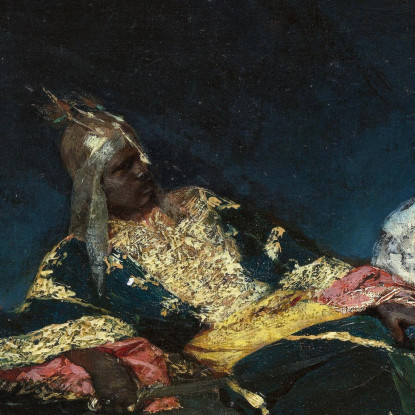 La Concubina Serba Jean-Joseph-Benjamin Constant jjb25 quadro stampato su tela