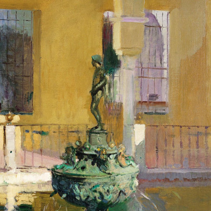 Stagno Di Carlo V Alcázar Di Siviglia Joaquín Sorolla jsr36 quadro stampato su tela