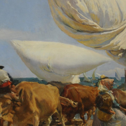 Il Ritorno Della Pesca Joaquín Sorolla jsr54 quadro stampato su tela