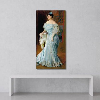 Ritratto Completo In Pelle Di La Tiple Isabel Brú Joaquín Sorolla jsr93 quadro stampato su tela