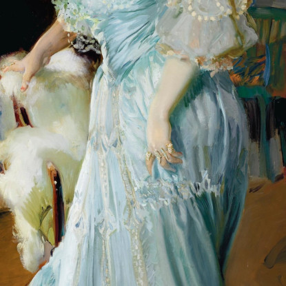 Ritratto Completo In Pelle Di La Tiple Isabel Brú Joaquín Sorolla jsr93 quadro stampato su tela