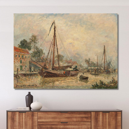 Dintorni Di Dordrecht 2 Johan Barthold Jongkind jbj22 quadro stampato su tela