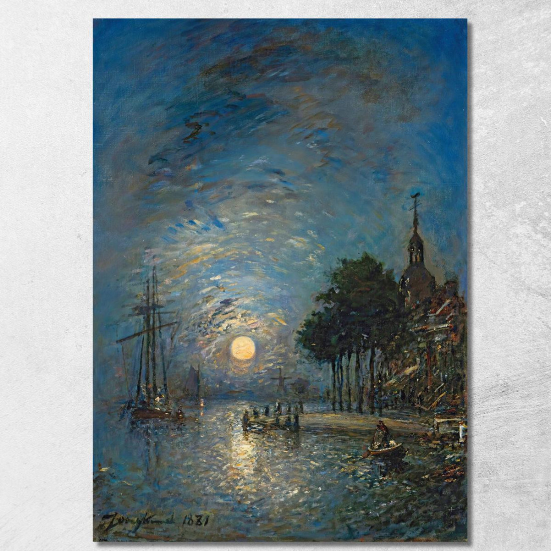 Il Porto Di Dordrecht Al Crepuscolo Johan Barthold Jongkind jbj40 quadro stampato su tela Il Porto Di Dordrecht Al Crepuscolo Johan Barthold Jongkind jbj40 quadro stampato su tela