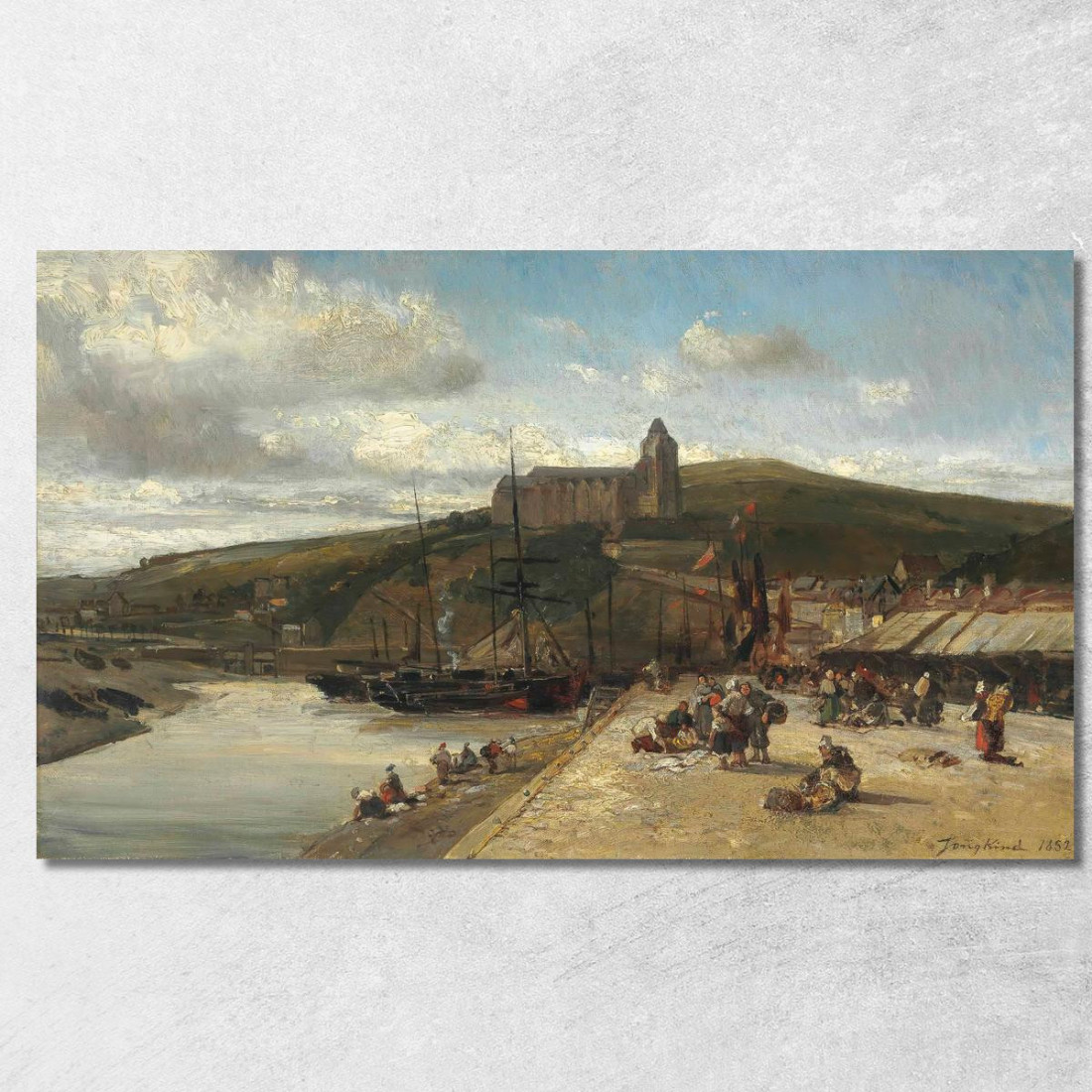 Le Tréport Le Matin Normandia Johan Barthold Jongkind jbj42 quadro stampato su tela Le Tréport Le Matin Normandia Johan Barthold Jongkind jbj42 quadro stampato su tela
