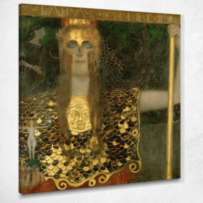 Pallade Atena Gustav Klimt kg42 quadro stampato su tela