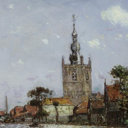 La Chiesa Di Overschie Johan Barthold Jongkind jbj66 quadro stampato su tela