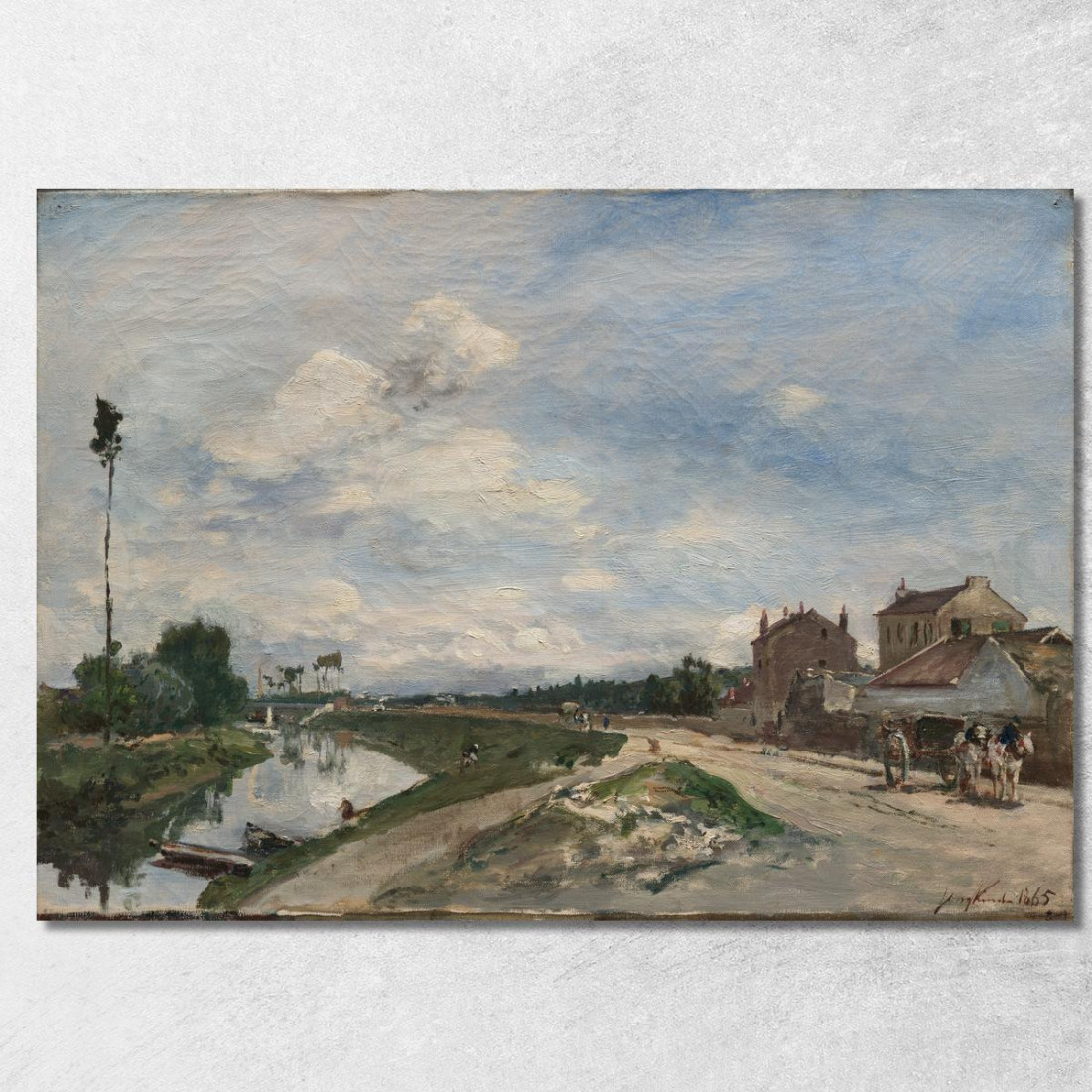 La Senna A Bas-Meudon Johan Barthold Jongkind jbj69 quadro stampato su tela La Senna A Bas-Meudon Johan Barthold Jongkind jbj69 quadro stampato su tela