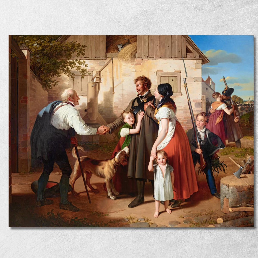 Il Ritorno A Casa Del Landwehrmann 2 Johann Peter Krafft jpk15 quadro stampato su tela Il Ritorno A Casa Del Landwehrmann 2 Johann Peter Krafft jpk15 quadro stampato su tela