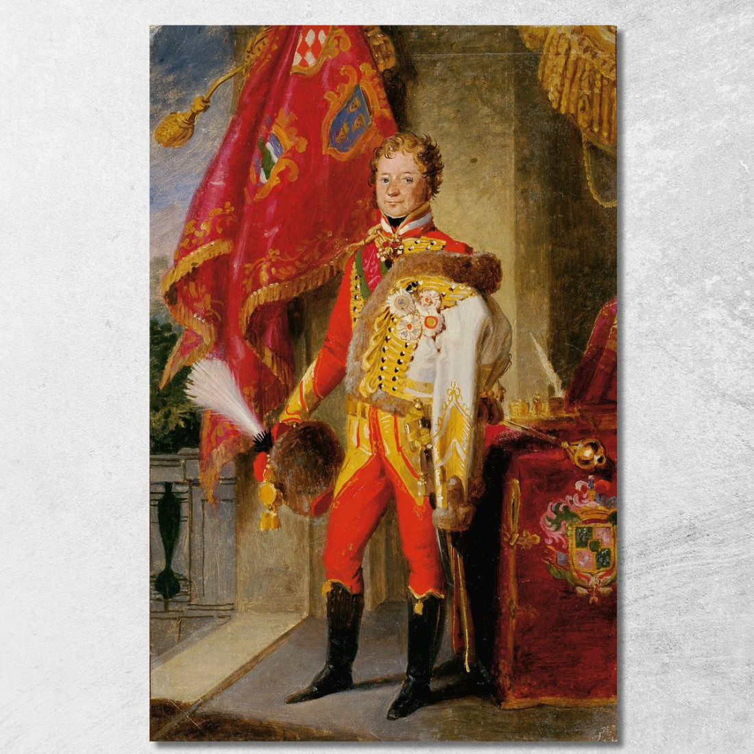 Ignaz Graf Gyulay Von Naros-Nemeth E Nadaska In Uniforme Ungherese Johann Peter Krafft jpk27 quadro stampato su tela Ignaz Graf Gyulay Von Naros-Nemeth E Nadaska In Uniforme Ungherese Johann Peter Krafft jpk27 quadro stampato su tela