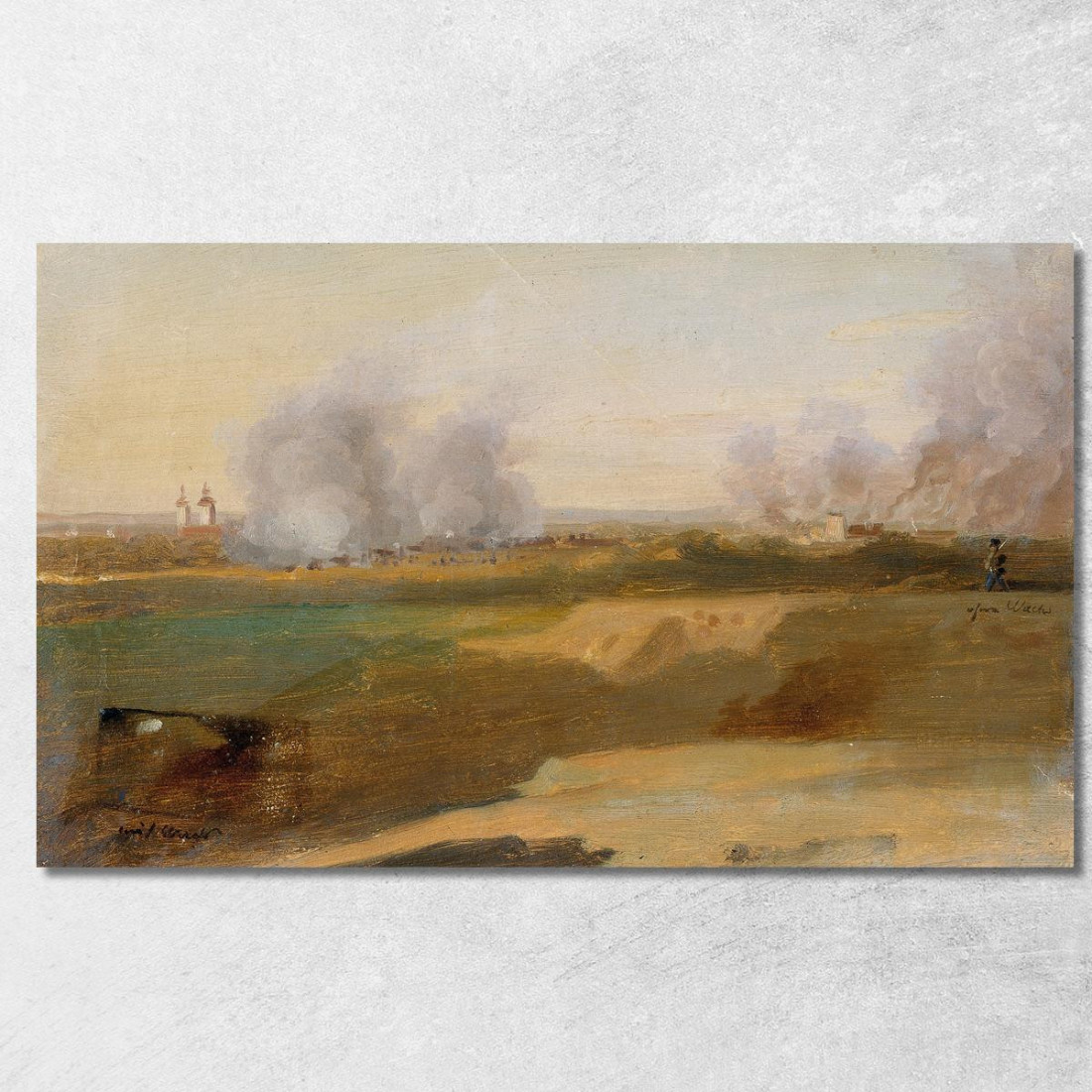 Studio Del Paesaggio Con Villaggi In Fiamme Sullo Sfondo Johann Peter Krafft jpk40 quadro stampato su tela Studio Del Paesaggio Con Villaggi In Fiamme Sullo Sfondo Johann Peter Krafft jpk40 quadro stampato su tela