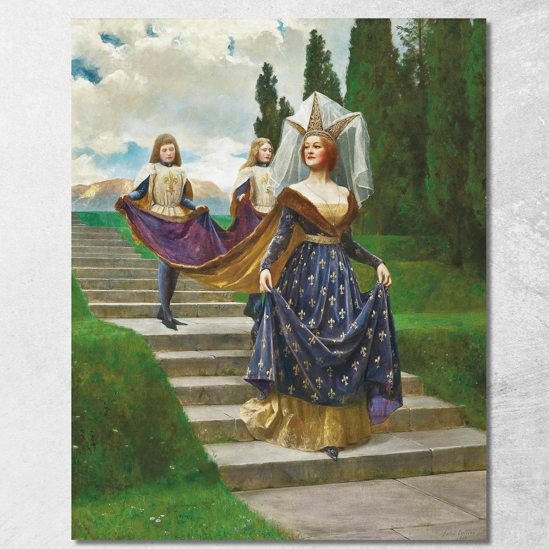 Una Grande Signora John Collier jcl1 quadro stampato su tela Una Grande Signora John Collier jcl1 quadro stampato su tela