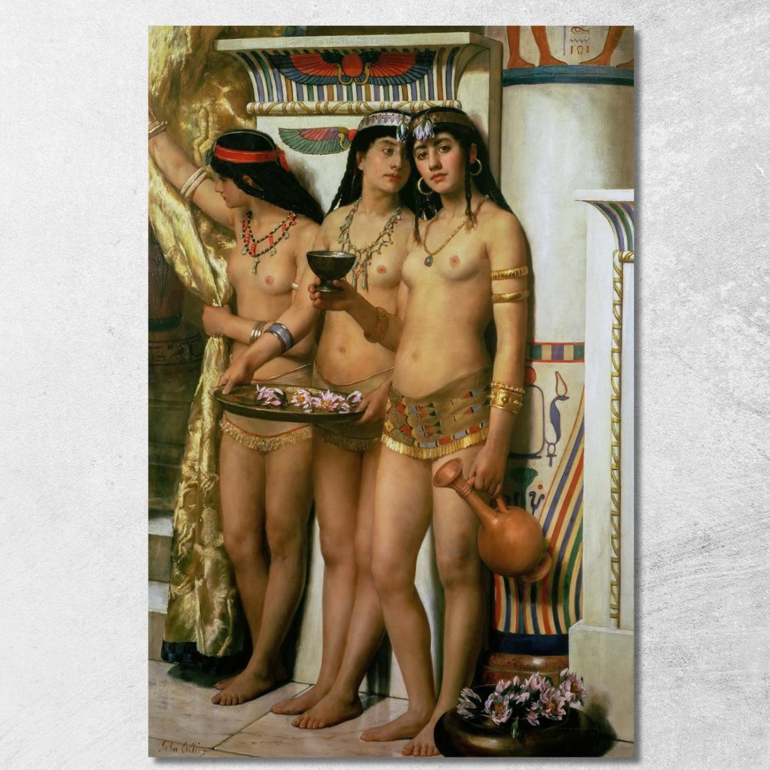 Le Ancelle Del Faraone John Collier jcl9 quadro stampato su tela