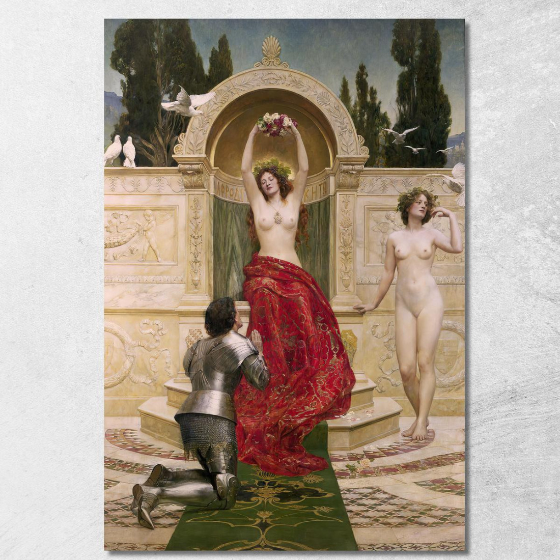 Tannhäuser Sul Venusberg John Collier jcl19 quadro stampato su tela Tannhäuser Sul Venusberg John Collier jcl19 quadro stampato su tela