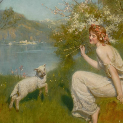 Ninfa Dei Boschi John Collier jcl26 quadro stampato su tela