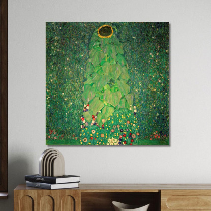 Girasole Gustav Klimt kg57 quadro stampato su tela