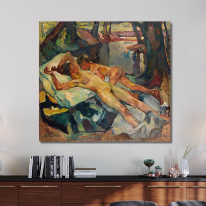 Una Giornata Estiva Leo Putz lpz12 quadro stampato su tela