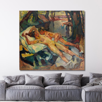 Una Giornata Estiva Leo Putz lpz12 quadro stampato su tela