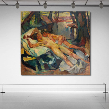 Una Giornata Estiva Leo Putz lpz12 quadro stampato su tela