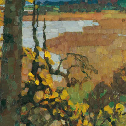 Autunno Sul Lago Chiemsee Leo Putz lpz19 quadro stampato su tela