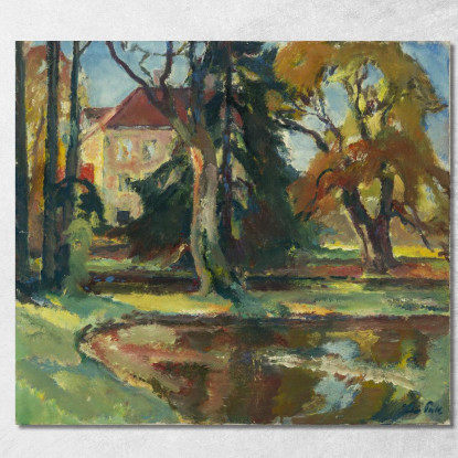 Parco Del Castello Di Fussberg I Guting Leo Putz lpz39 quadro stampato su tela