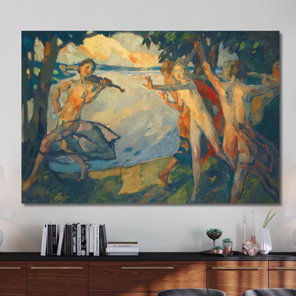 Reigen La Danza Leo Putz lpz44 quadro stampato su tela
