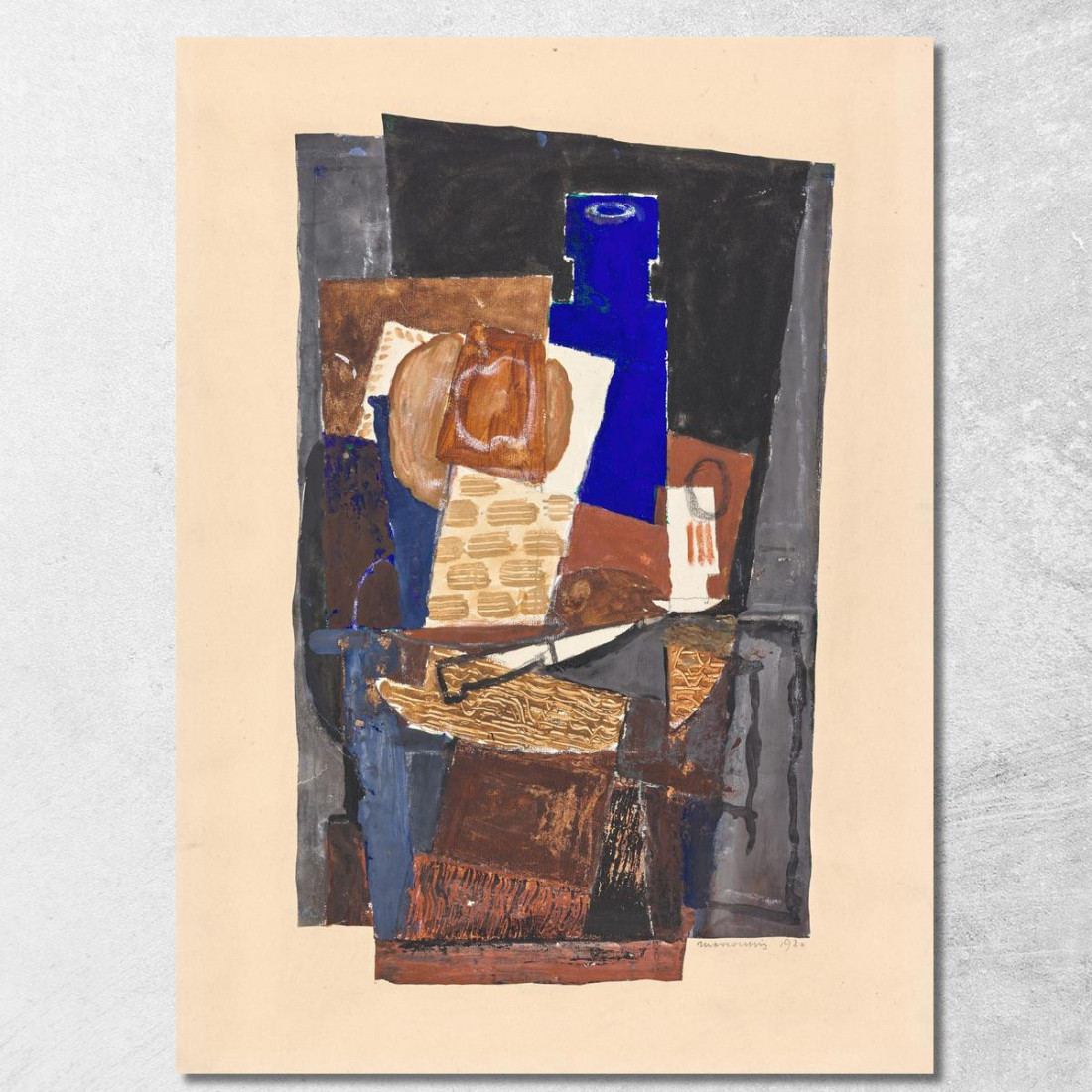 Natura Morta Con Coltello Louis Marcoussis lmr36 quadro stampato su tela Natura Morta Con Coltello Louis Marcoussis lmr36 quadro stampato su tela