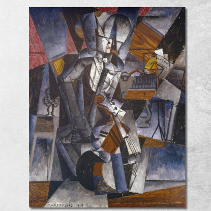 Il Musicista Louis Marcoussis lmr38 quadro stampato su tela