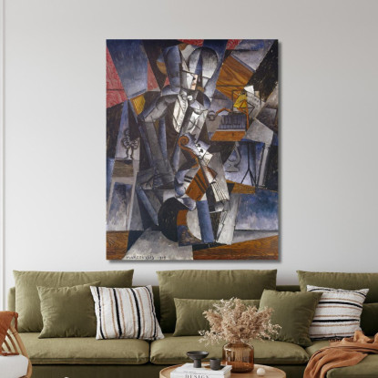 Il Musicista Louis Marcoussis lmr38 quadro stampato su tela