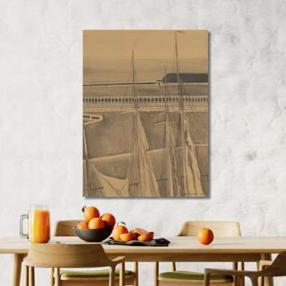Il Porto Di Ostenda Léon Spilliaert lsp28 quadro stampato su tela